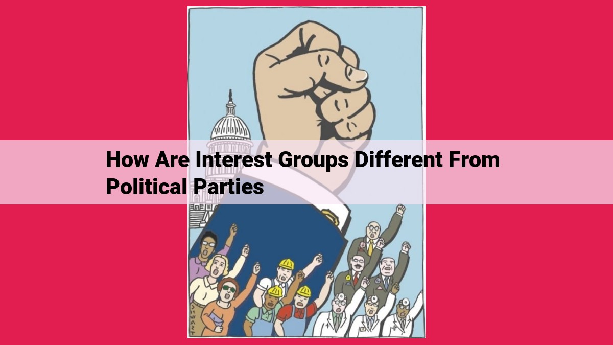 how are interest groups different from political parties