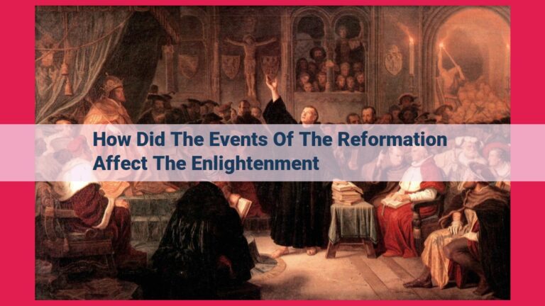 how did the events of the reformation affect the enlightenment