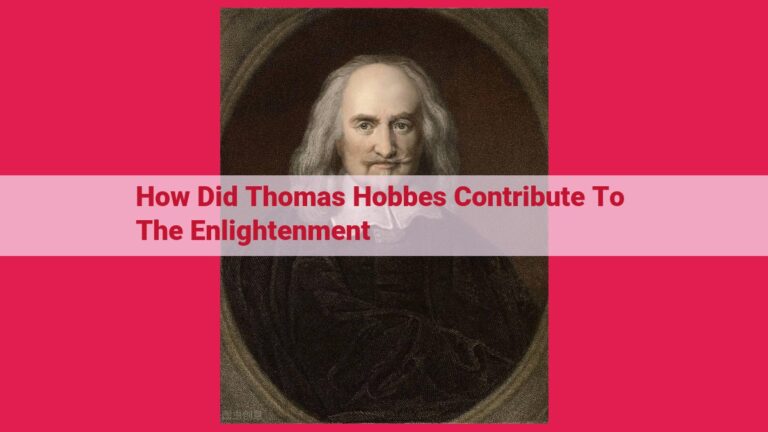 how did thomas hobbes contribute to the enlightenment