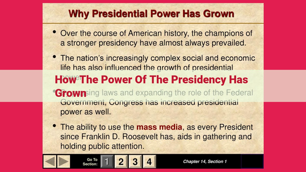 how the power of the presidency has grown