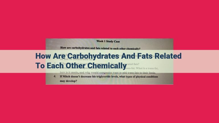 how are carbohydrates and fats related to each other chemically