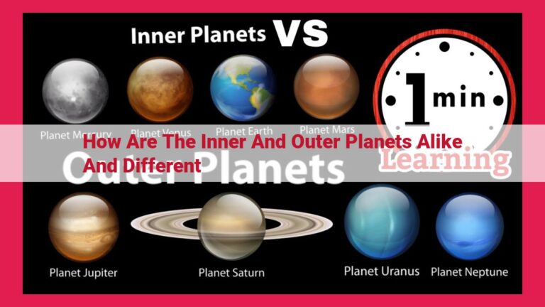 how are the inner and outer planets alike and different