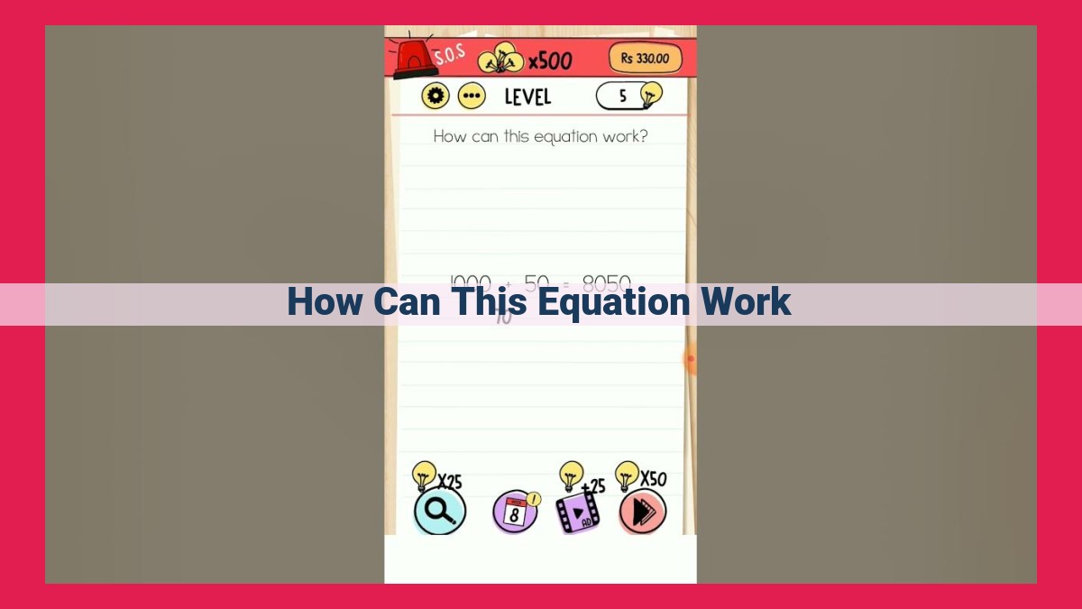 how can this equation work