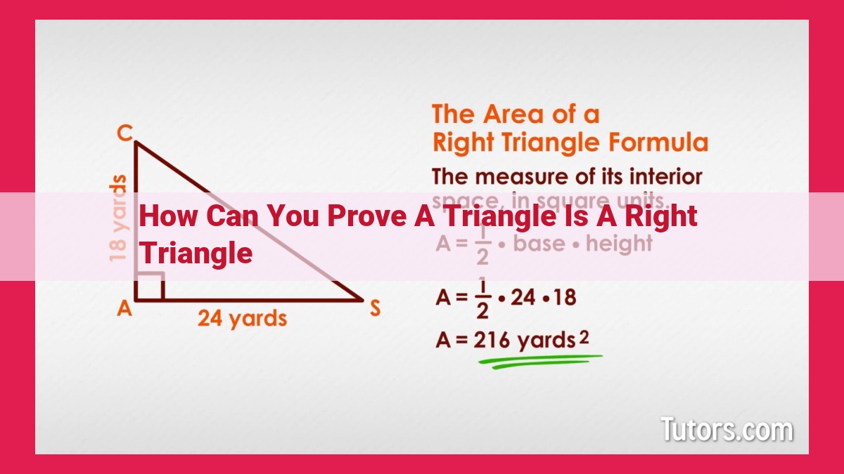 how can you prove a triangle is a right triangle