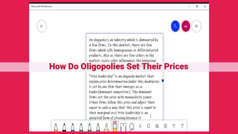 how do oligopolies set their prices