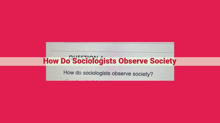 how do sociologists observe society