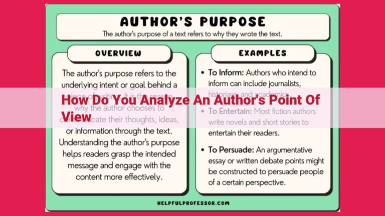 how do you analyze an author's point of view