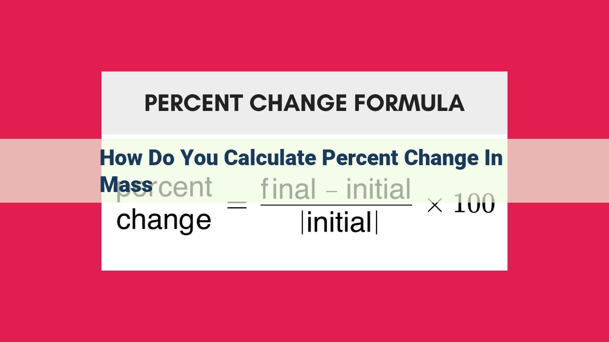 how do you calculate percent change in mass