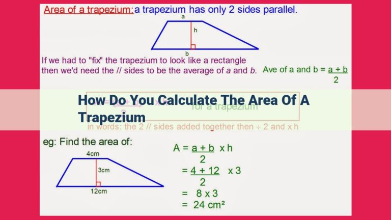 how do you calculate the area of a trapezium