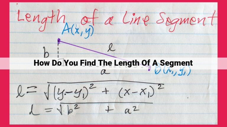 how do you find the length of a segment