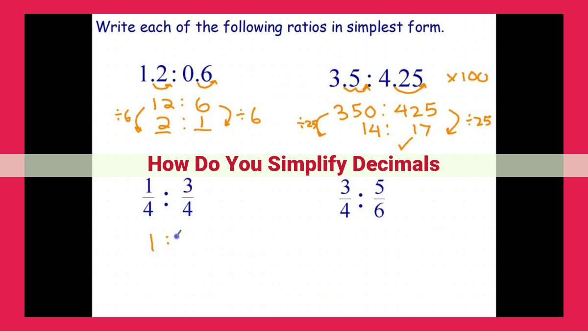 how do you simplify decimals