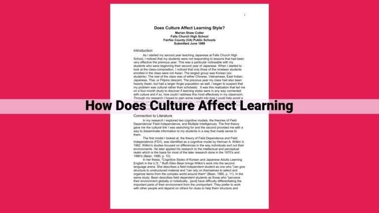 how does culture affect learning