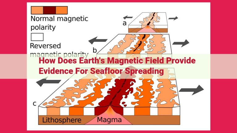 how does earth's magnetic field provide evidence for seafloor spreading