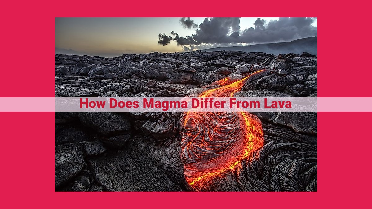 how does magma differ from lava