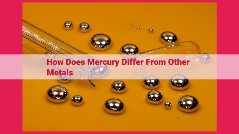 how does mercury differ from other metals