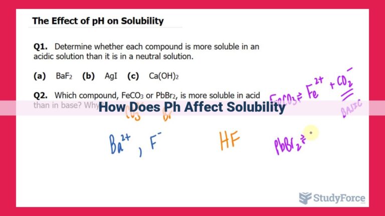 how does ph affect solubility