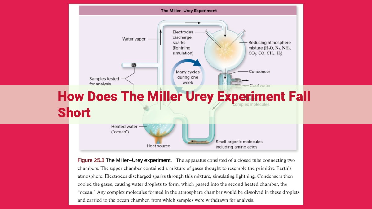 how does the miller urey experiment fall short