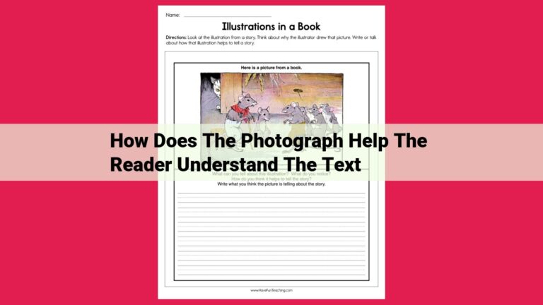 how does the photograph help the reader understand the text