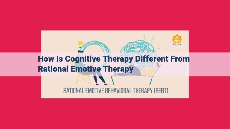 how is cognitive therapy different from rational emotive therapy