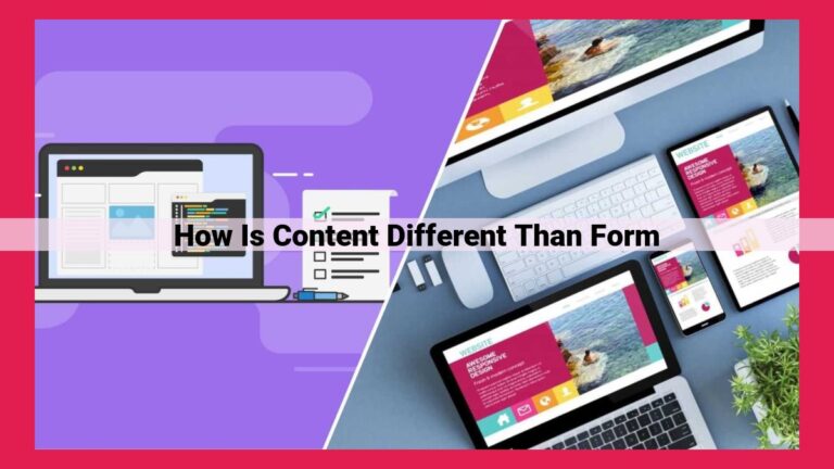 how is content different than form