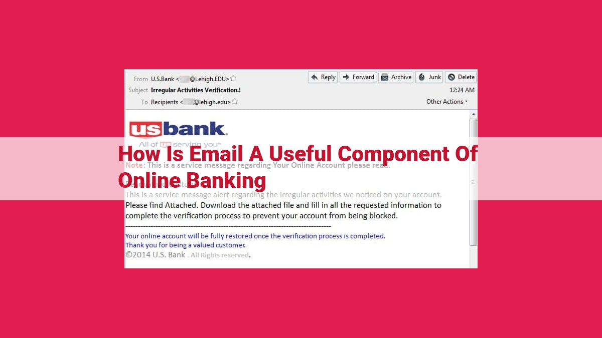 how is email a useful component of online banking