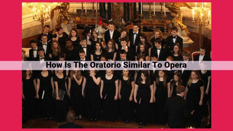 how is the oratorio similar to opera