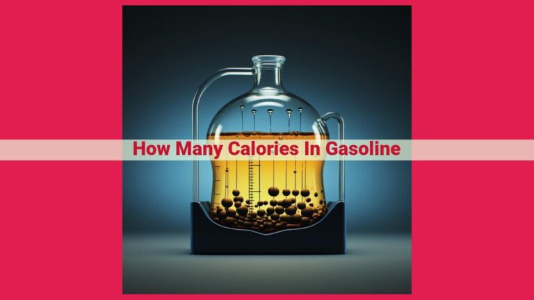 how many calories in gasoline