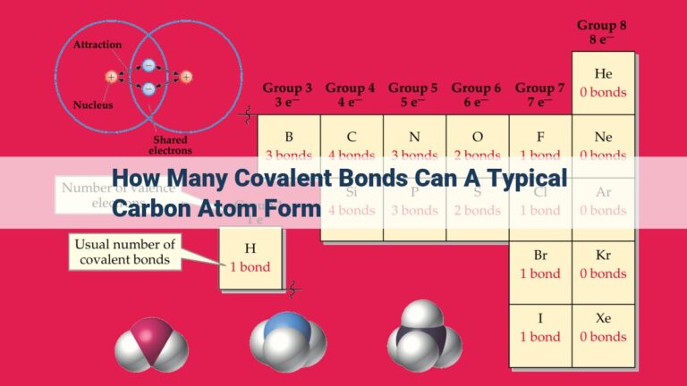 how many covalent bonds can a typical carbon atom form