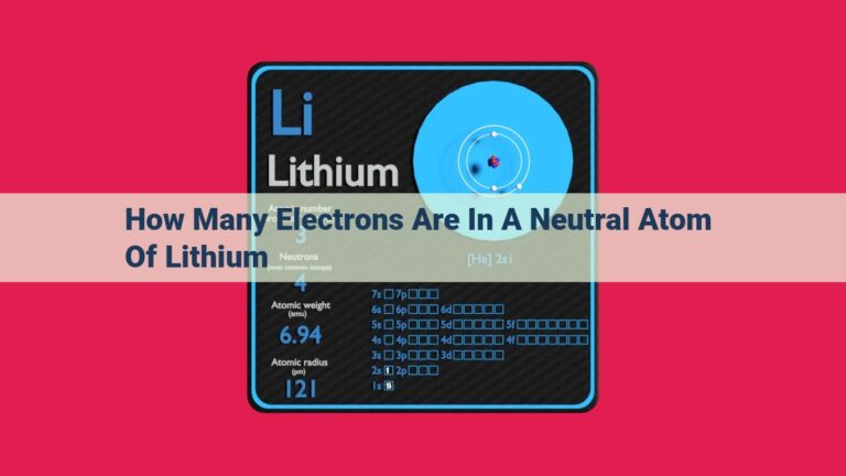 how many electrons are in a neutral atom of lithium