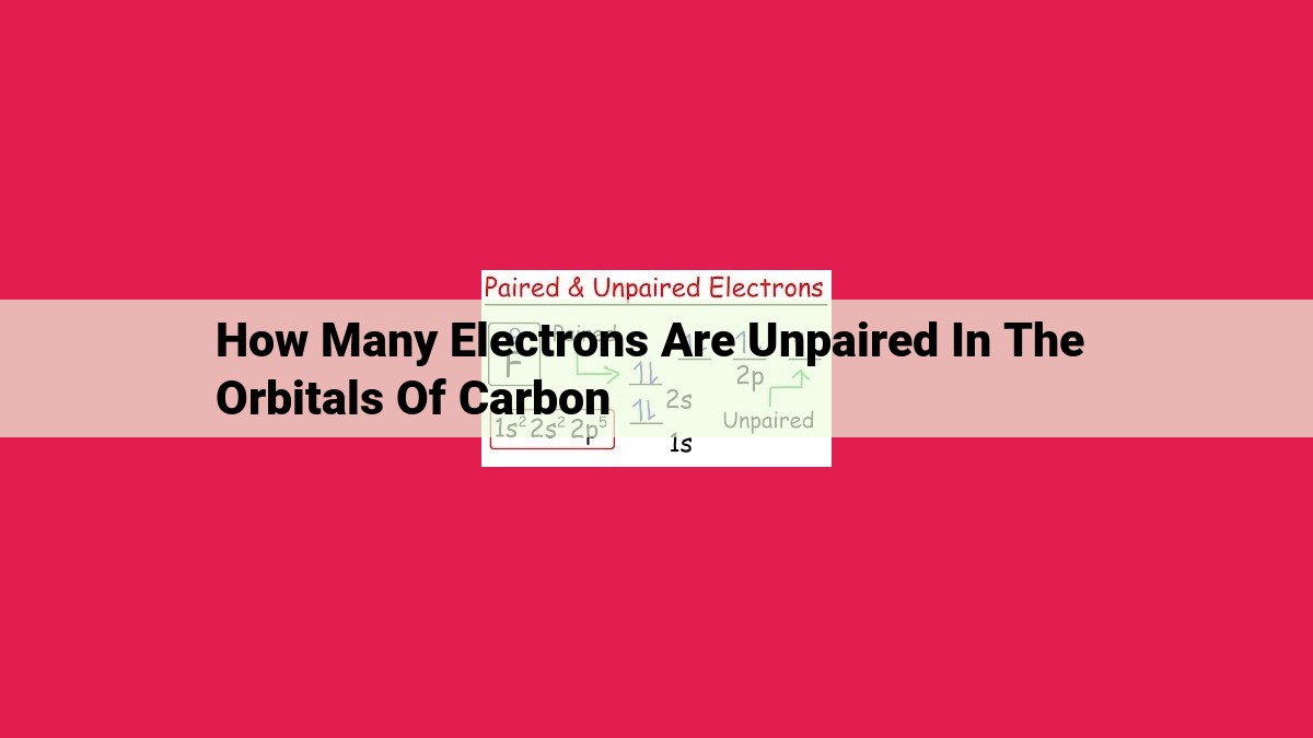 how many electrons are unpaired in the orbitals of carbon