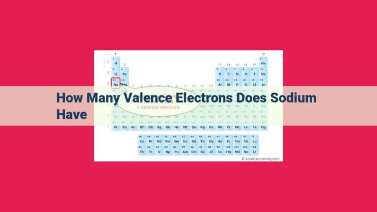 how many valence electrons does sodium have