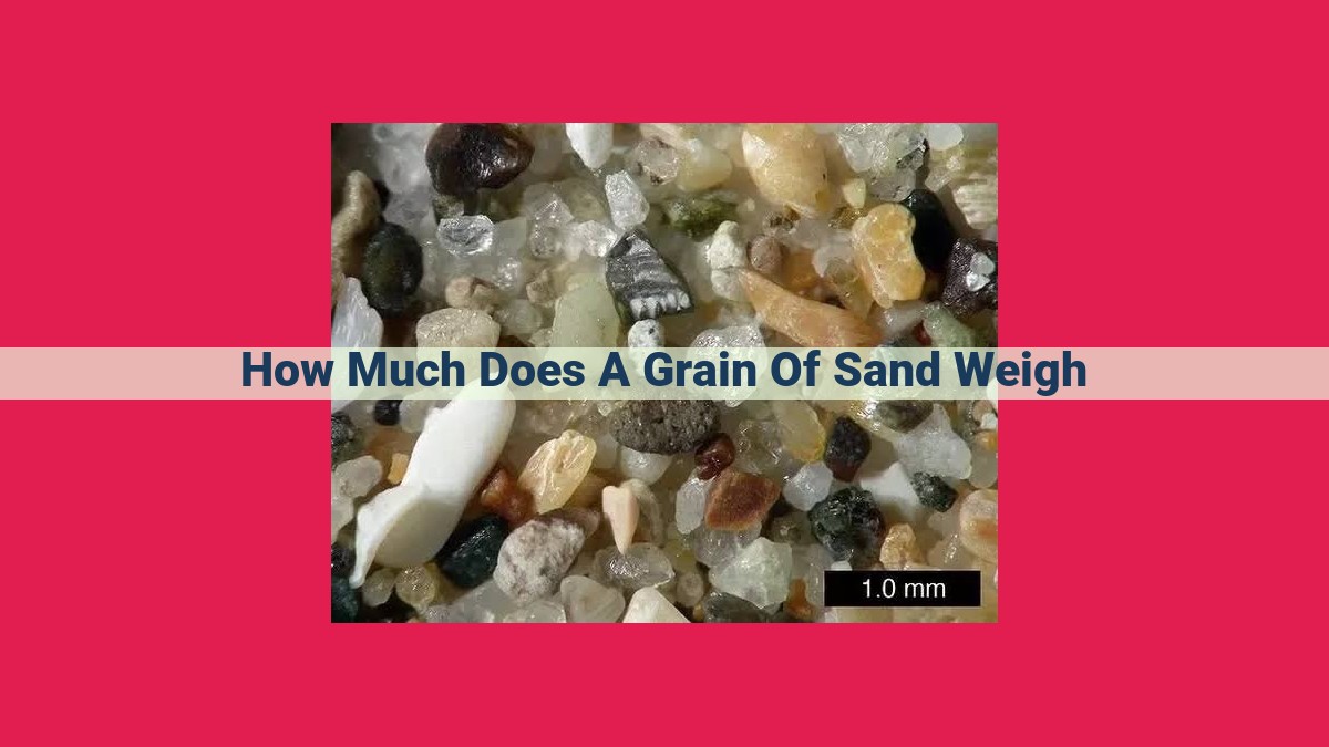 how much does a grain of sand weigh