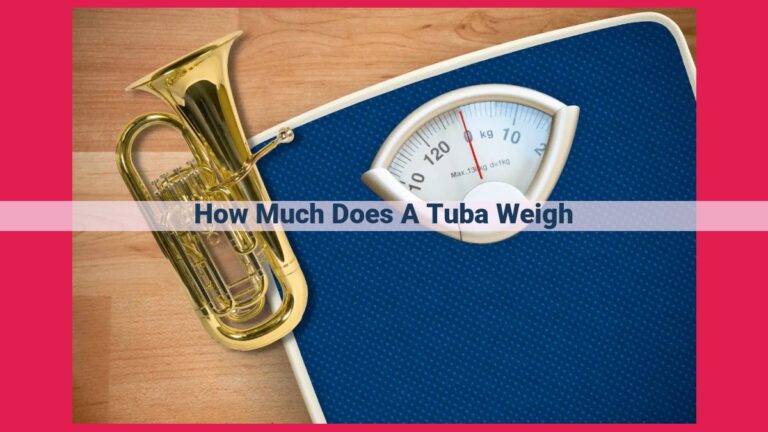 how much does a tuba weigh