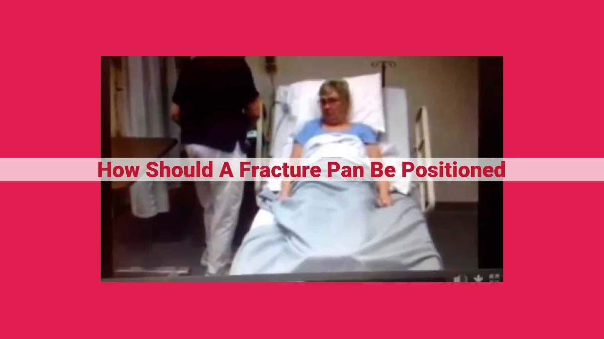 how should a fracture pan be positioned