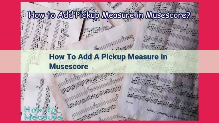 how to add a pickup measure in musescore