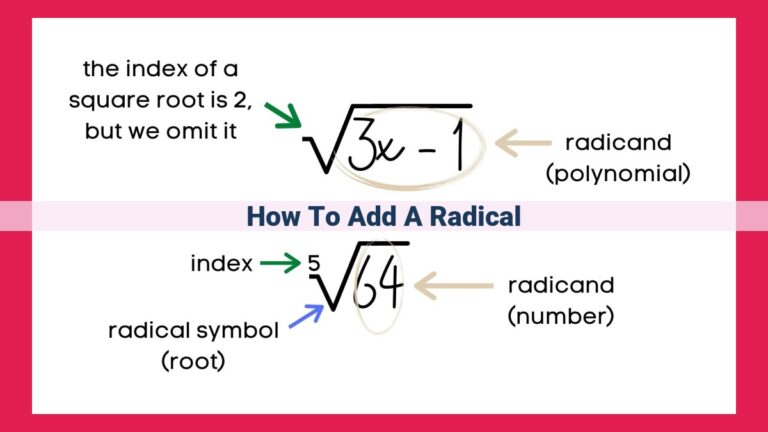 how to add a radical