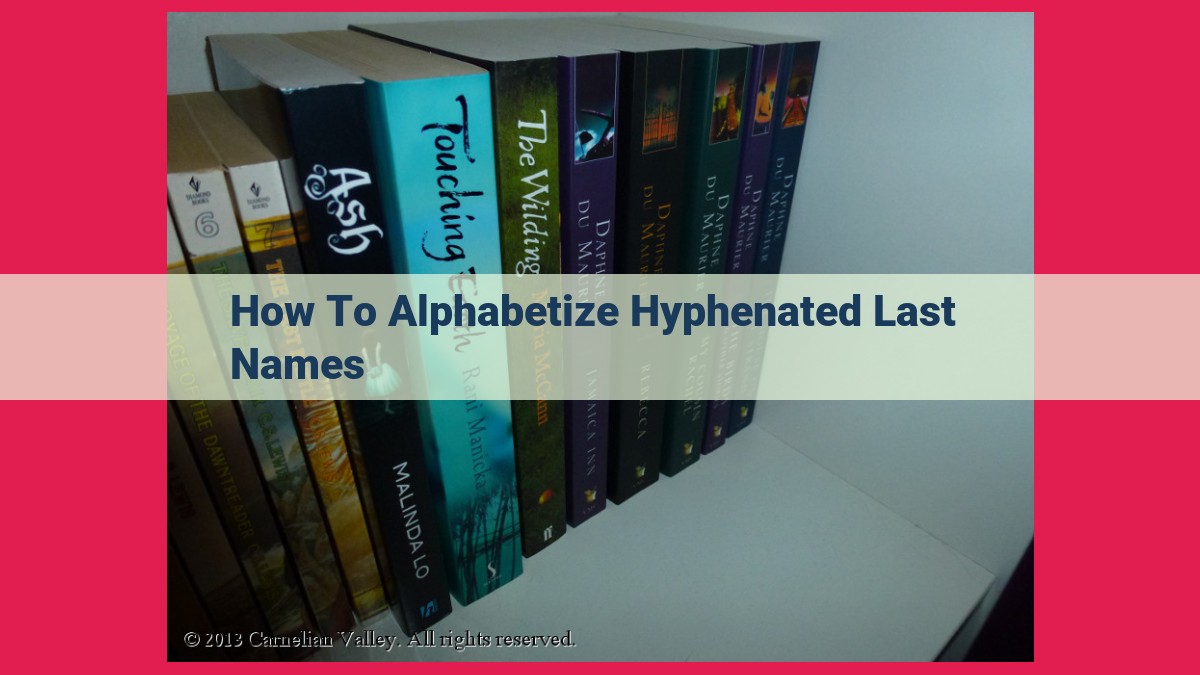 how to alphabetize hyphenated last names