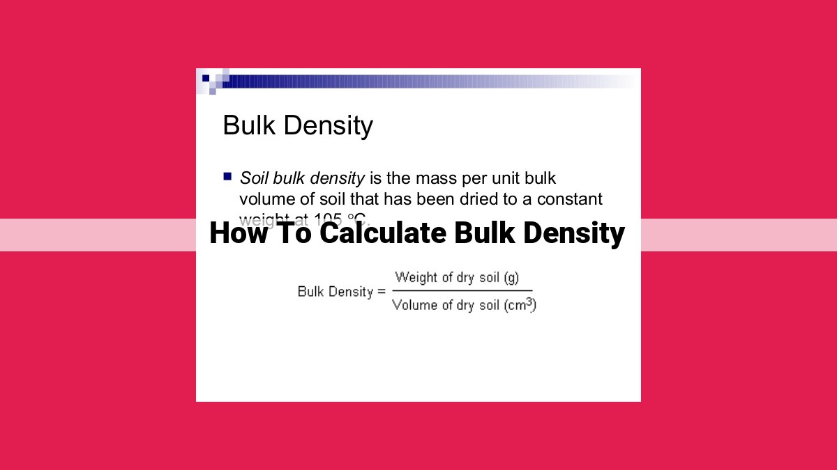 how to calculate bulk density