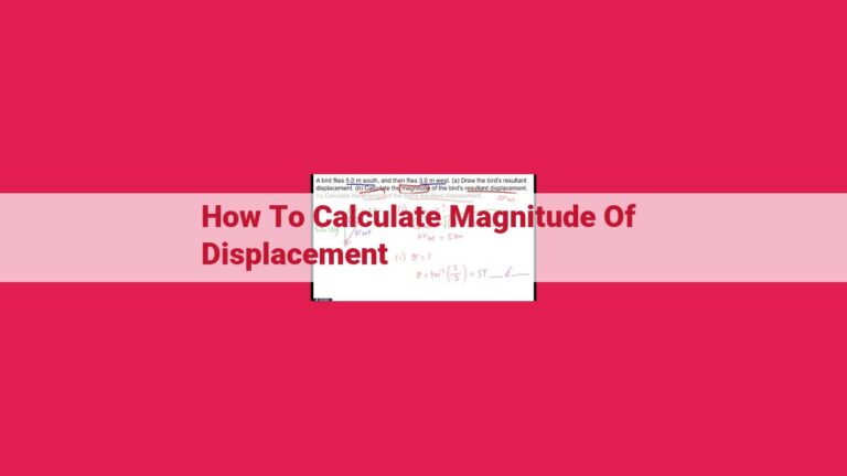 how to calculate magnitude of displacement