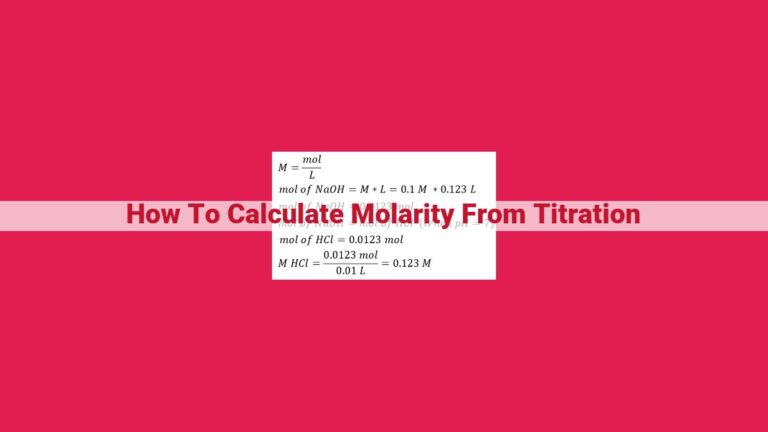 how to calculate molarity from titration