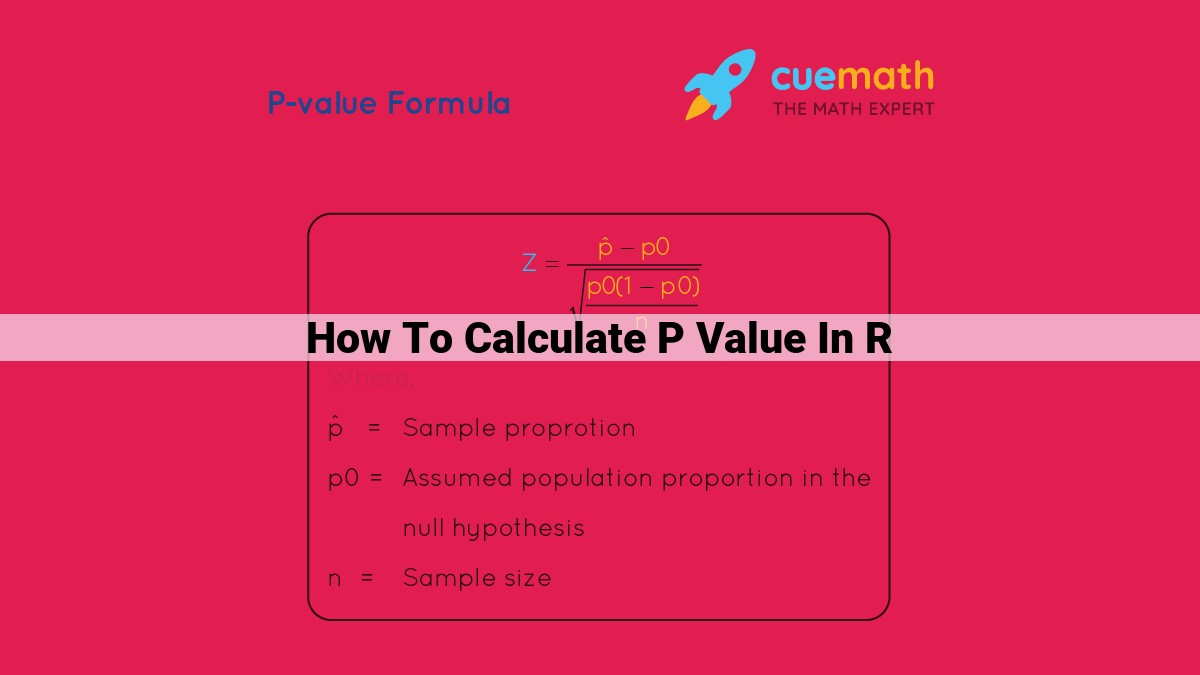 how to calculate p value in r