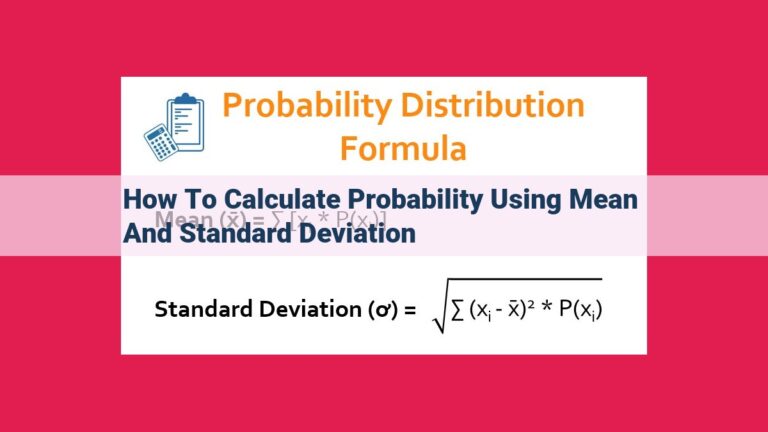 how to calculate probability using mean and standard deviation