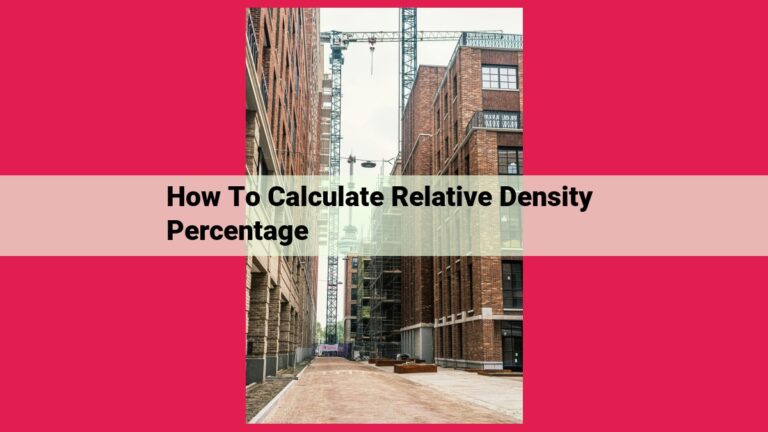 how to calculate relative density percentage