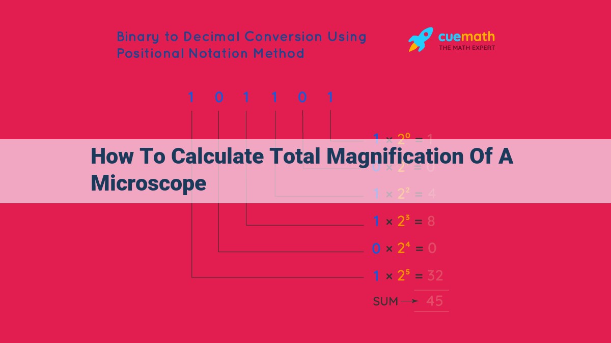 how to calculate total magnification of a microscope