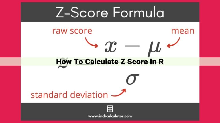 how to calculate z score in r