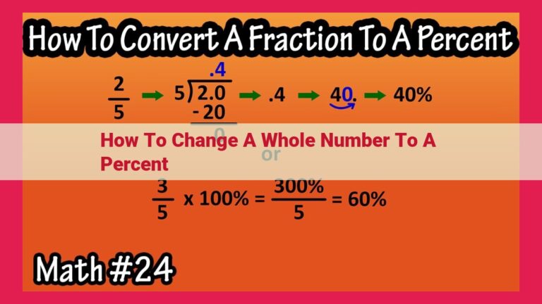 how to change a whole number to a percent