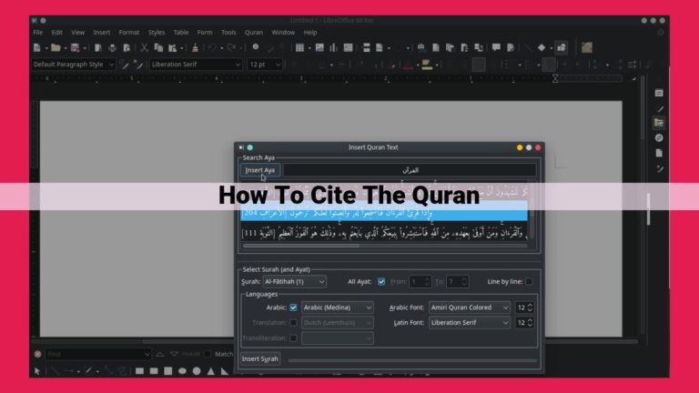 how to cite the quran