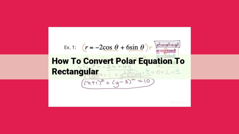 how to convert polar equation to rectangular