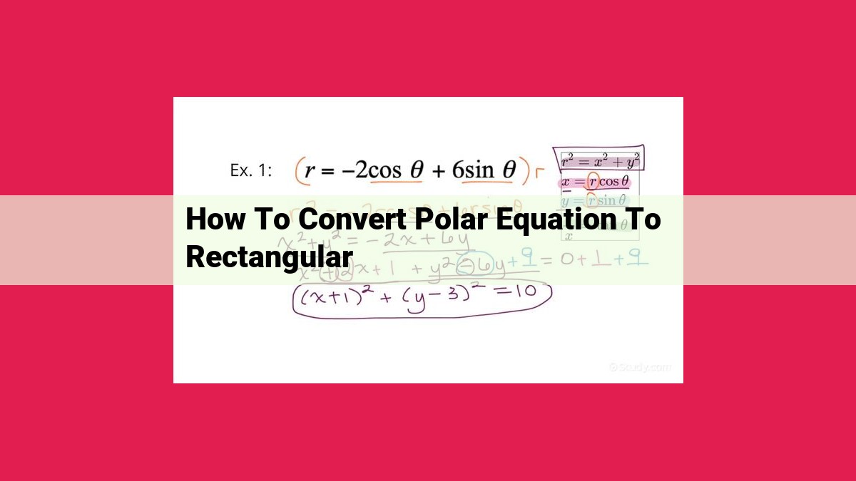 how to convert polar equation to rectangular