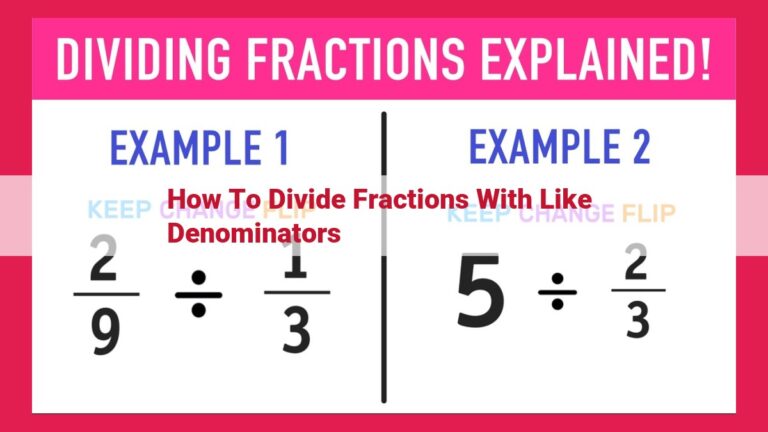 how to divide fractions with like denominators